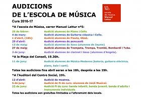 Audicions de l'Escola de Música Manuel Lattur