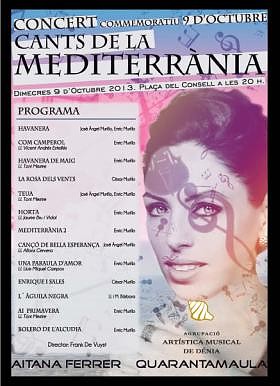 Foto Cants de la Mediterrània.  Aitana Ferrer - Quarantamaula - Agrupació A. Musical Dénia